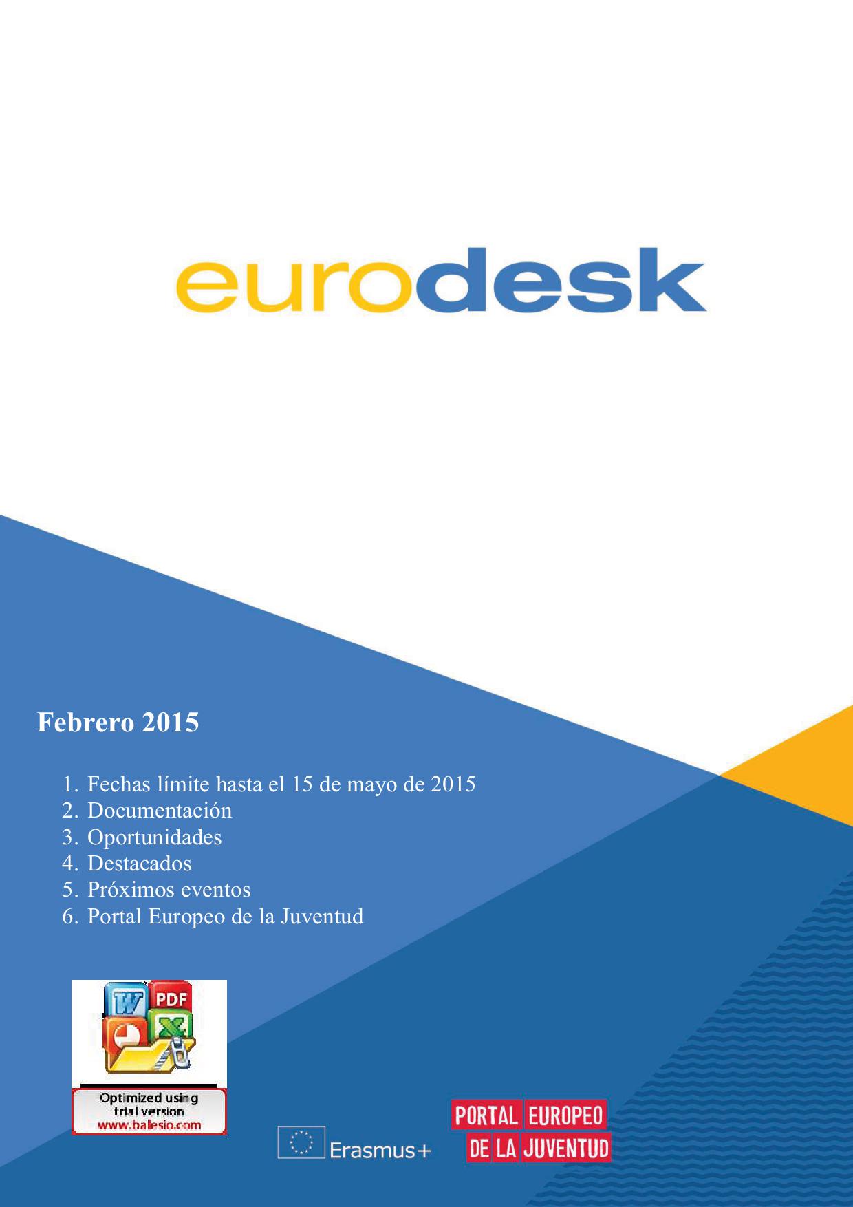 Boletín Eurodesk febrero’2015