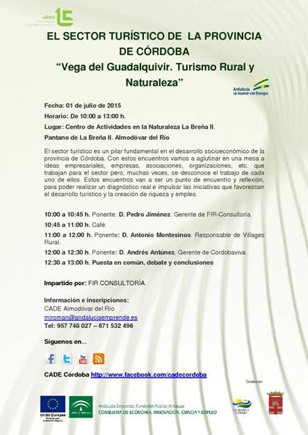 Jornada «Vega del Guadalquivir. Turismo Rural y Naturaleza» (Día 1 de julio)