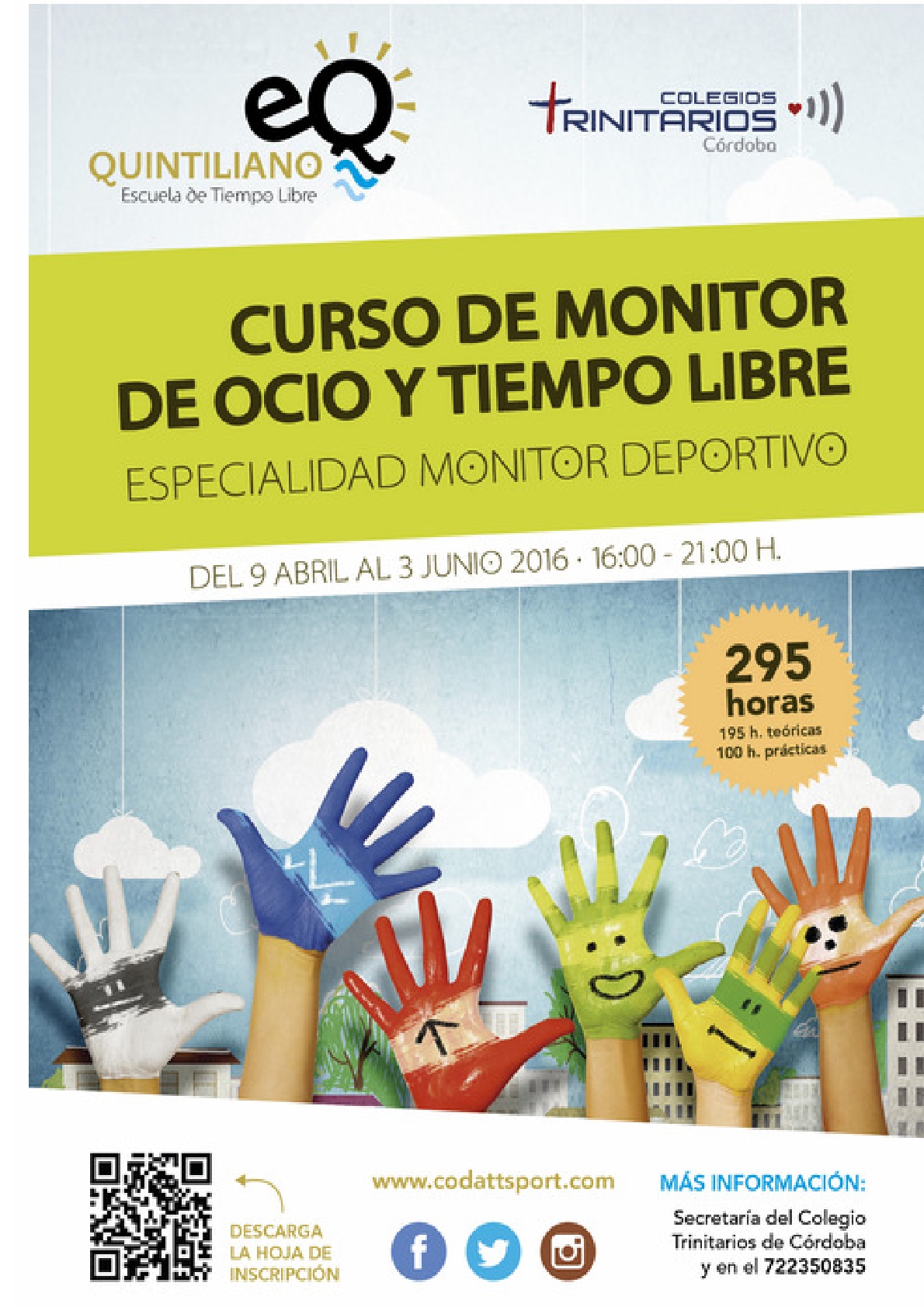 Monitor ocio y tiempo libre (especialidad monitor deportivo) 9 abril-3 junio