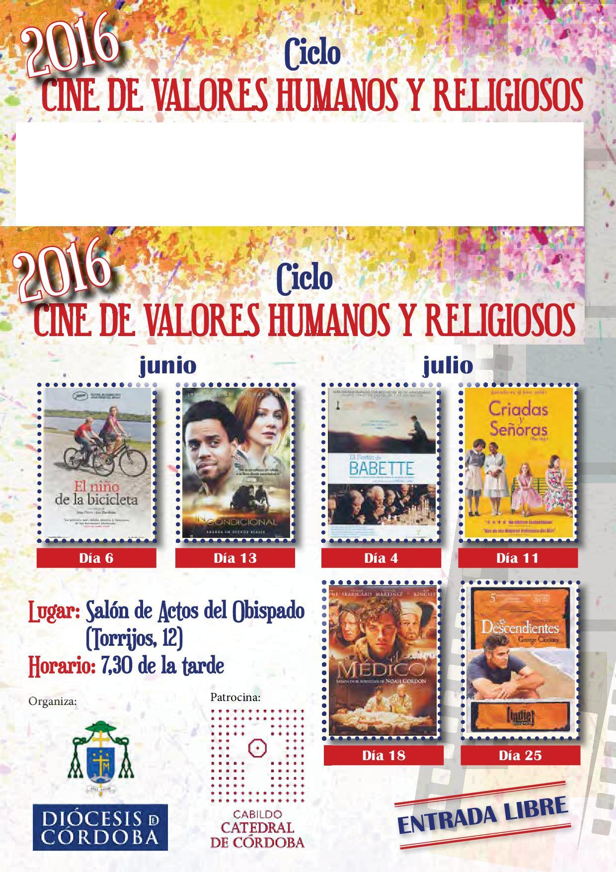 Cine de Valores Humanos y Religiosos. 2016