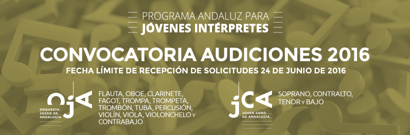 Audiciones 2016 – Programa Andaluz Jóvenes Intérpretes