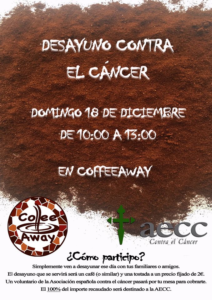 Desayuno solidario en colaboración con Asociación Española Contra el Cáncer. 18 diciembre