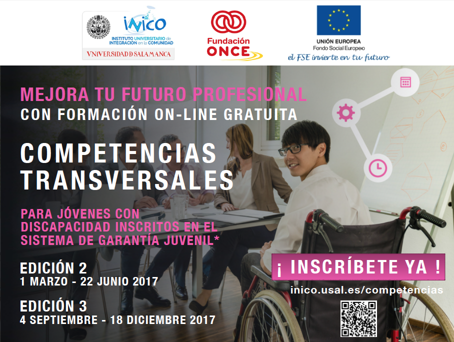 Curso online, dirigido a jóvenes con discapacidad: Competencias Transversales para la mejora de la empleabilidad