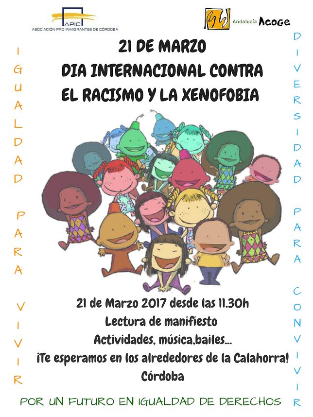 21 de marzo. Día Internacional contra el racismo y la xenofobia. Alrededores de la Calahorra de 11:00 a 13:00 de la mañana