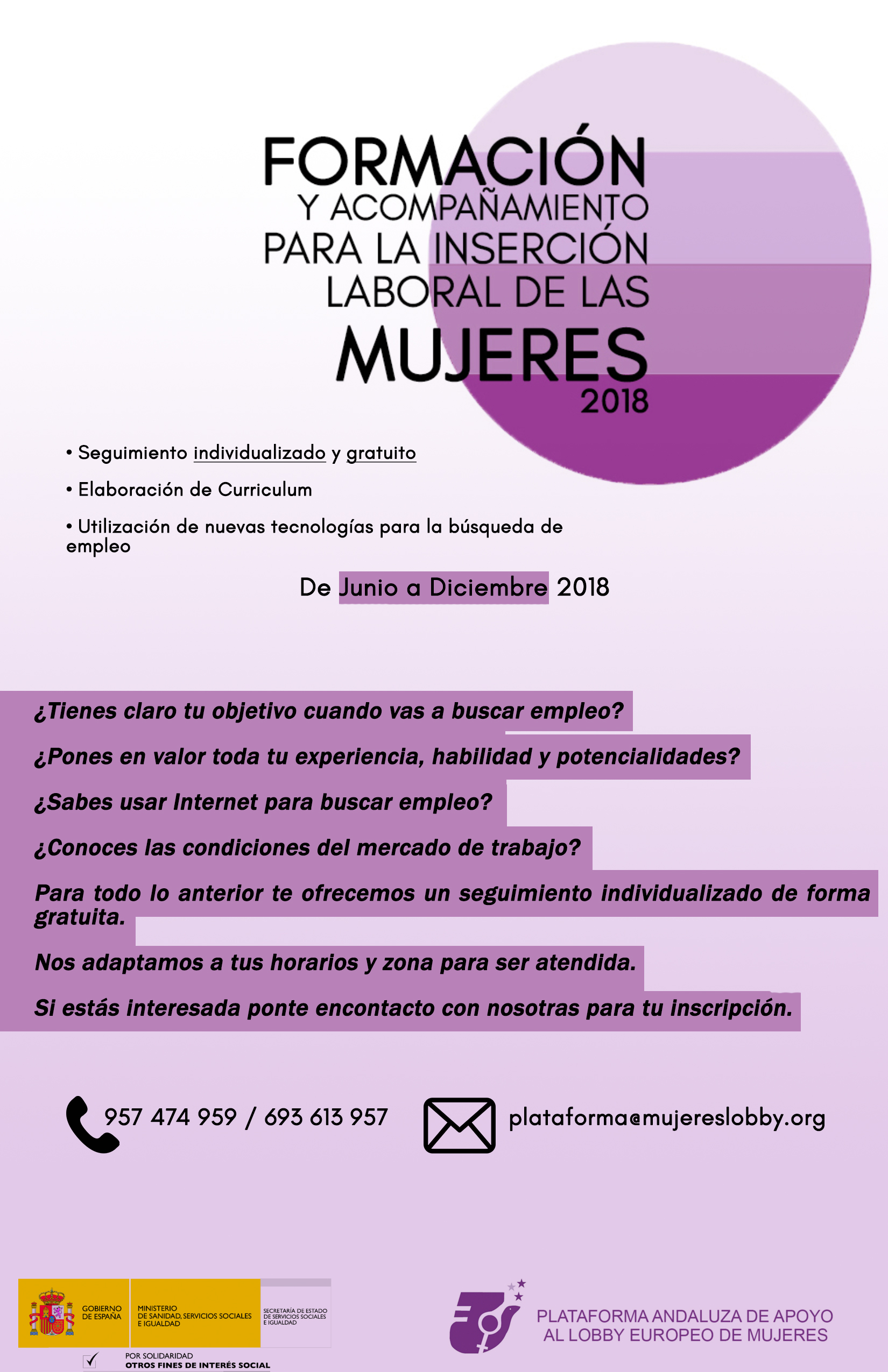 Formación y acompañamiento para la inserción laboral de las mujeres