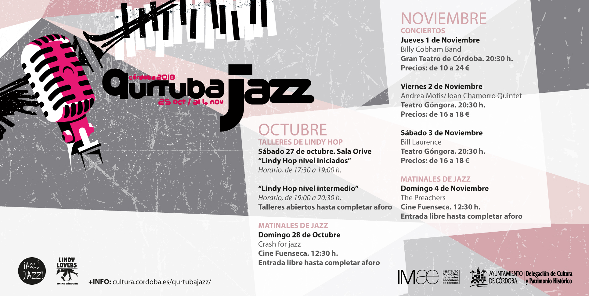 QurtubaJazz 2018. Del 25 de octubre al 4 de noviembre.