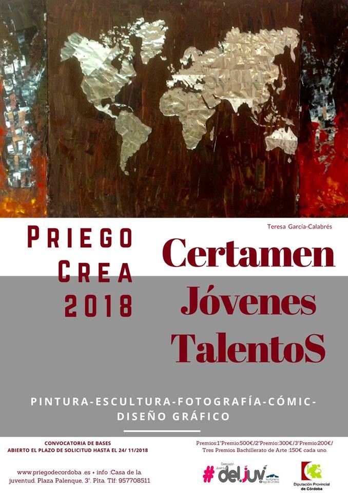 CONVOCATORIA BASES CERTAMEN JÓVENES TALENTOS: PRIEGO CREA 2018