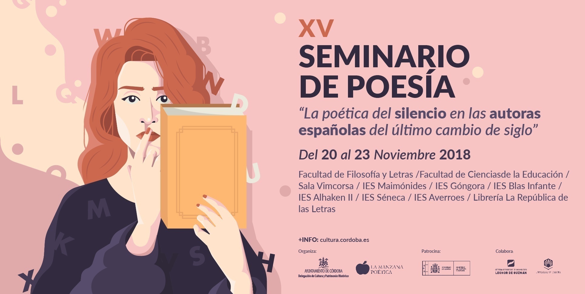 XV SEMINARIO DE POESÍA  “La poética del silencio en las autoras españolas del último cambio de siglo ”  20-23 noviembre