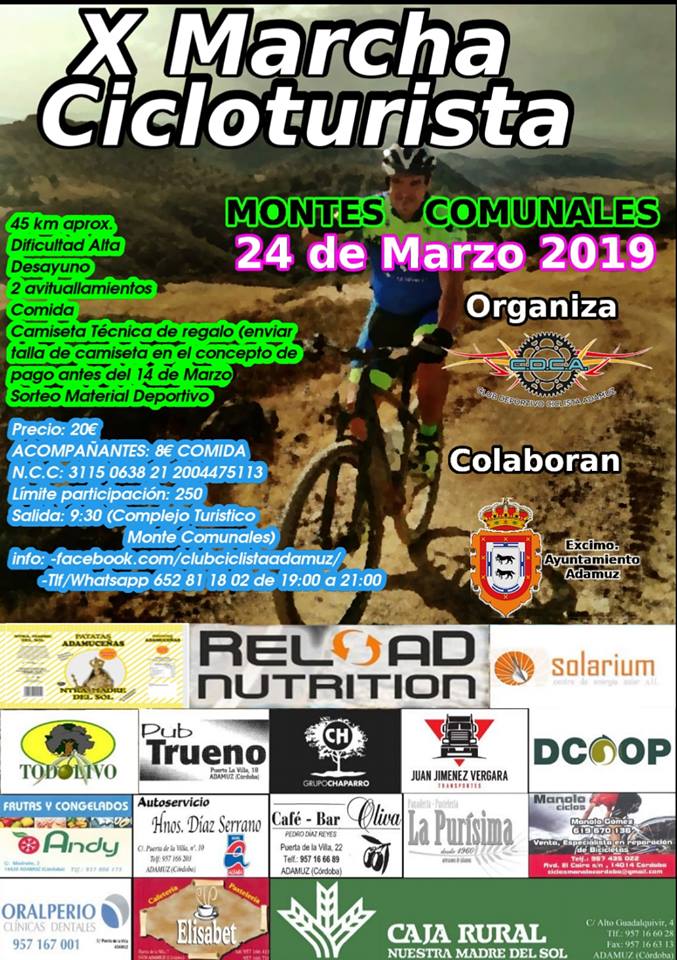 X Marcha ciclorurista Montes Comunales. 24 marzo