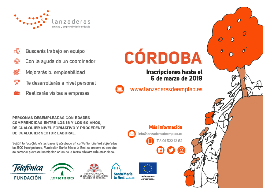 IV Lanzadera de Empleo en Córdoba. Dirigido a desemplead@s de 16 a 60 años