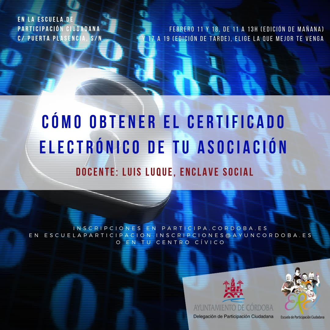 TALLER PARA OBTENER EL CERTIFICADO ELECTRÓNICO DE TU ASOCIACIÓN