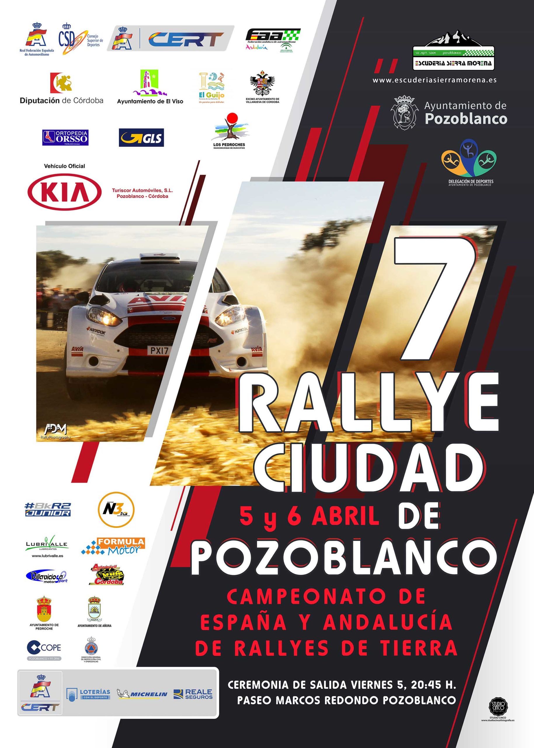 VII RALLYE DE TIERRA CIUDAD DE POZOBLANCO Campeonato de España y Andalucía de Rallyes de Tierra