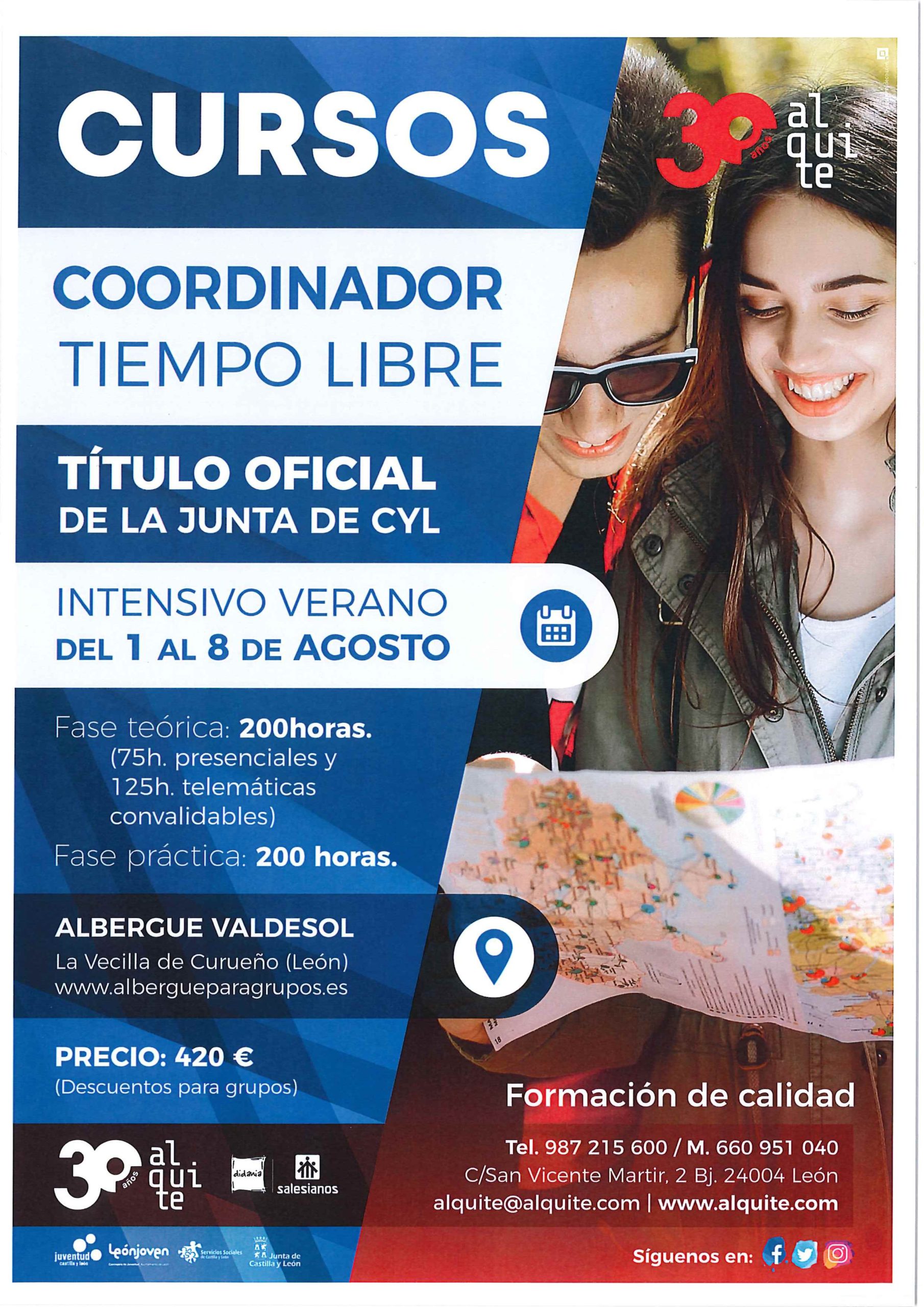 CURSOS INTENSIVOS de MONITOR DE TIEMPO LIBRE Y COORDINADOR DE TIEMPO LIBRE