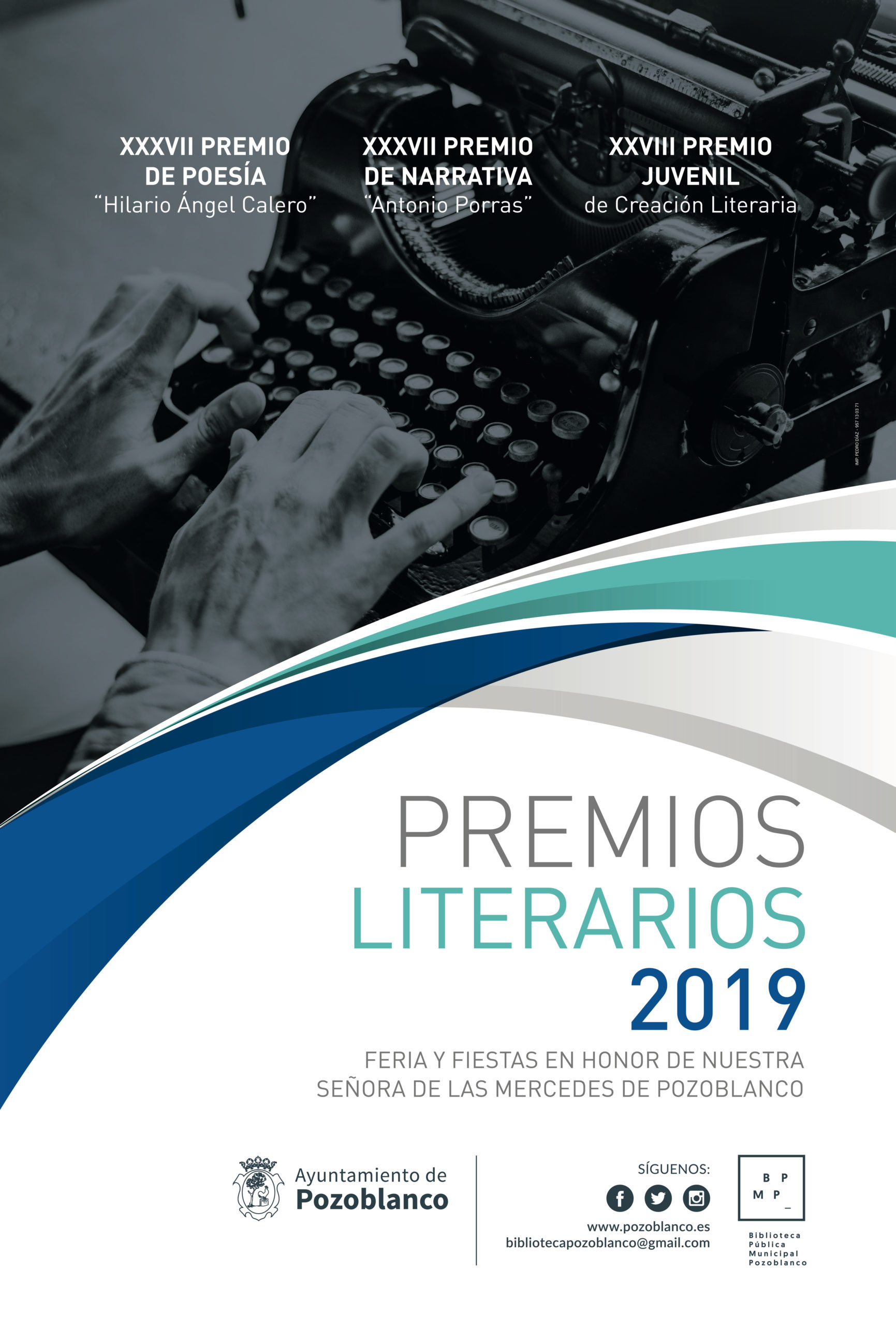 PREMIOS LITERARIOS EN POZOBLANCO, 2019