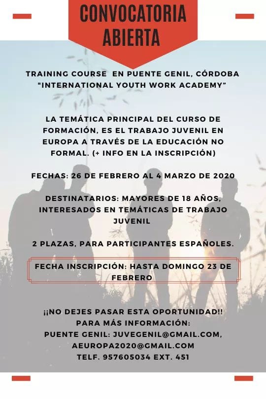 Curso de Formación Internacional Trabajo Juvenil en Europa