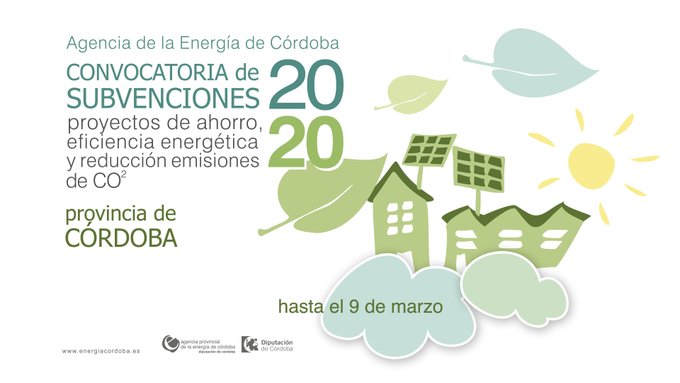 Convocatoria de Subvenciones para proyectos de ahorro, eficiencia energética y reducción de emisiones de CO2 en el sector empresarial de la provincia de Córdoba 2020.