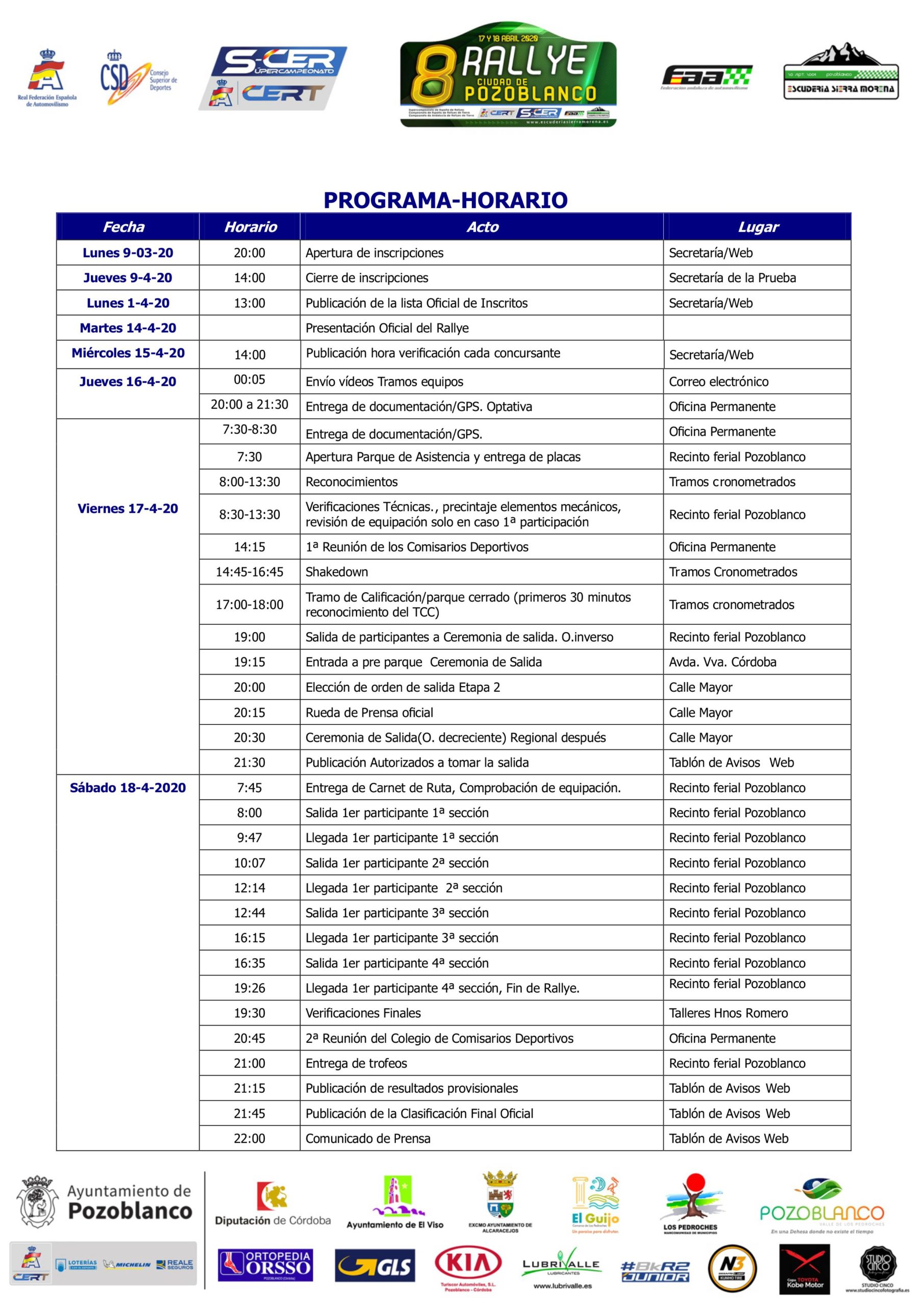 VIII RALLYE DE TIERRA CIUDAD DE POZOBLANCO