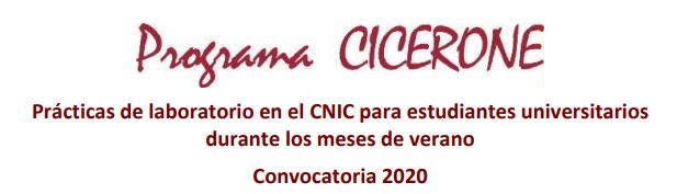 Programa CNIC Cicerone 2020: Prácticas de laboratorio para estudiantes universitarios