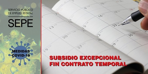 Subsidio excepcional por fin de contrato temporal