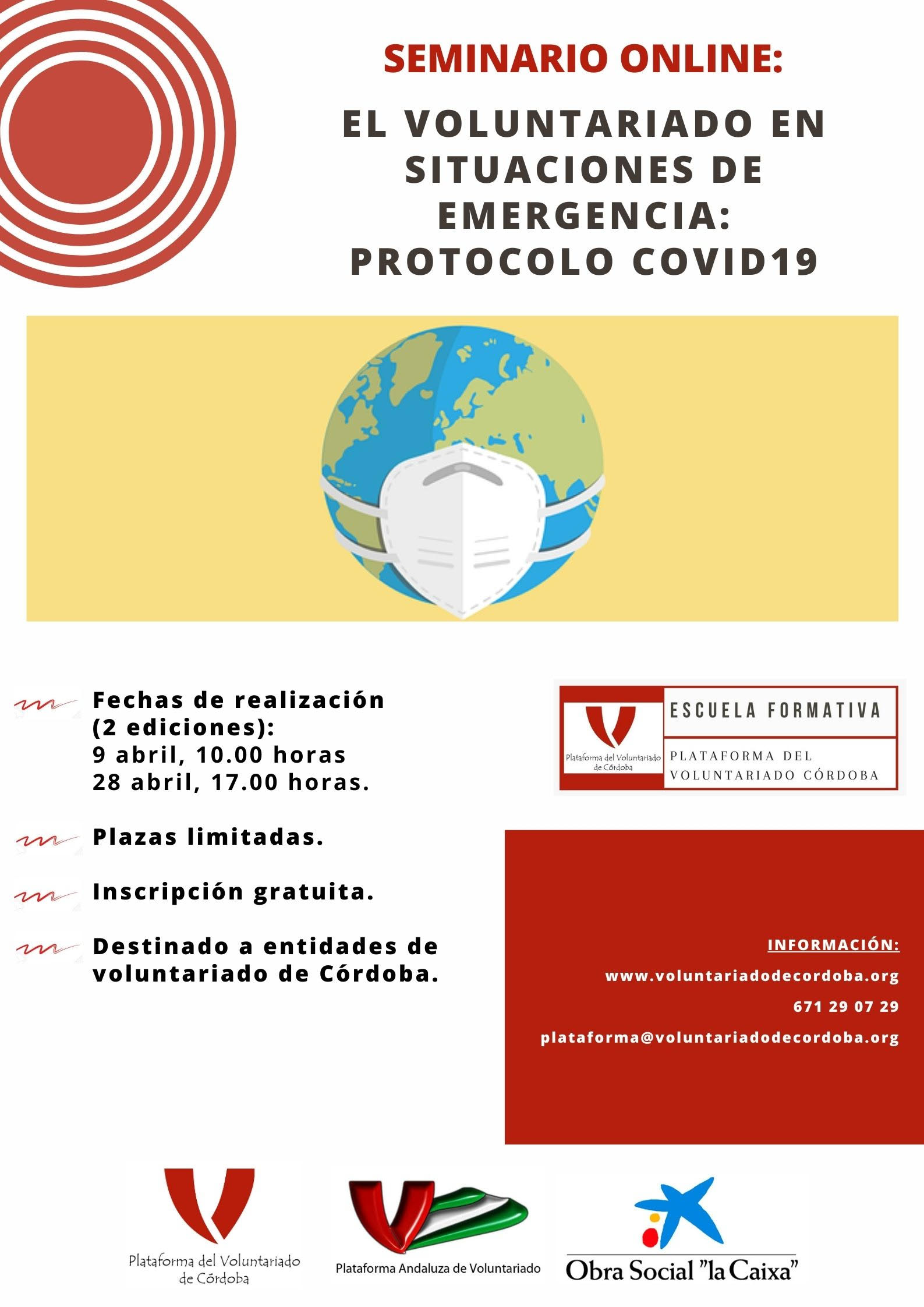 Seminario online: protocolo covid19 para entidades