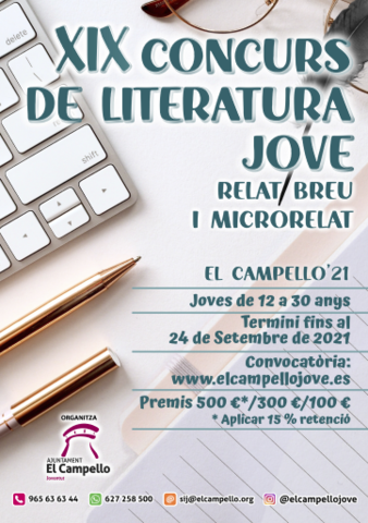 XIX Concurso de literatura joven: relato breve y microrrelato