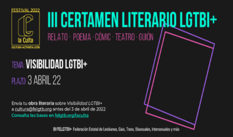 III Certamen de relatos de FELGTBI+ sobre la visibilidad del colectivo LGTBI+