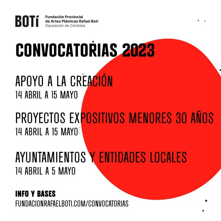 Fundación Provincial de Artes Plásticas Rafael Botí. Convocatorias 2023