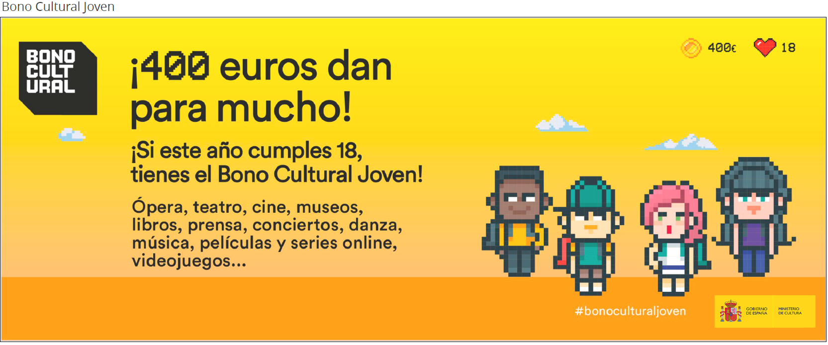 AMPLIADO PLAZO SOLICITUDES!!! Bono Cultural