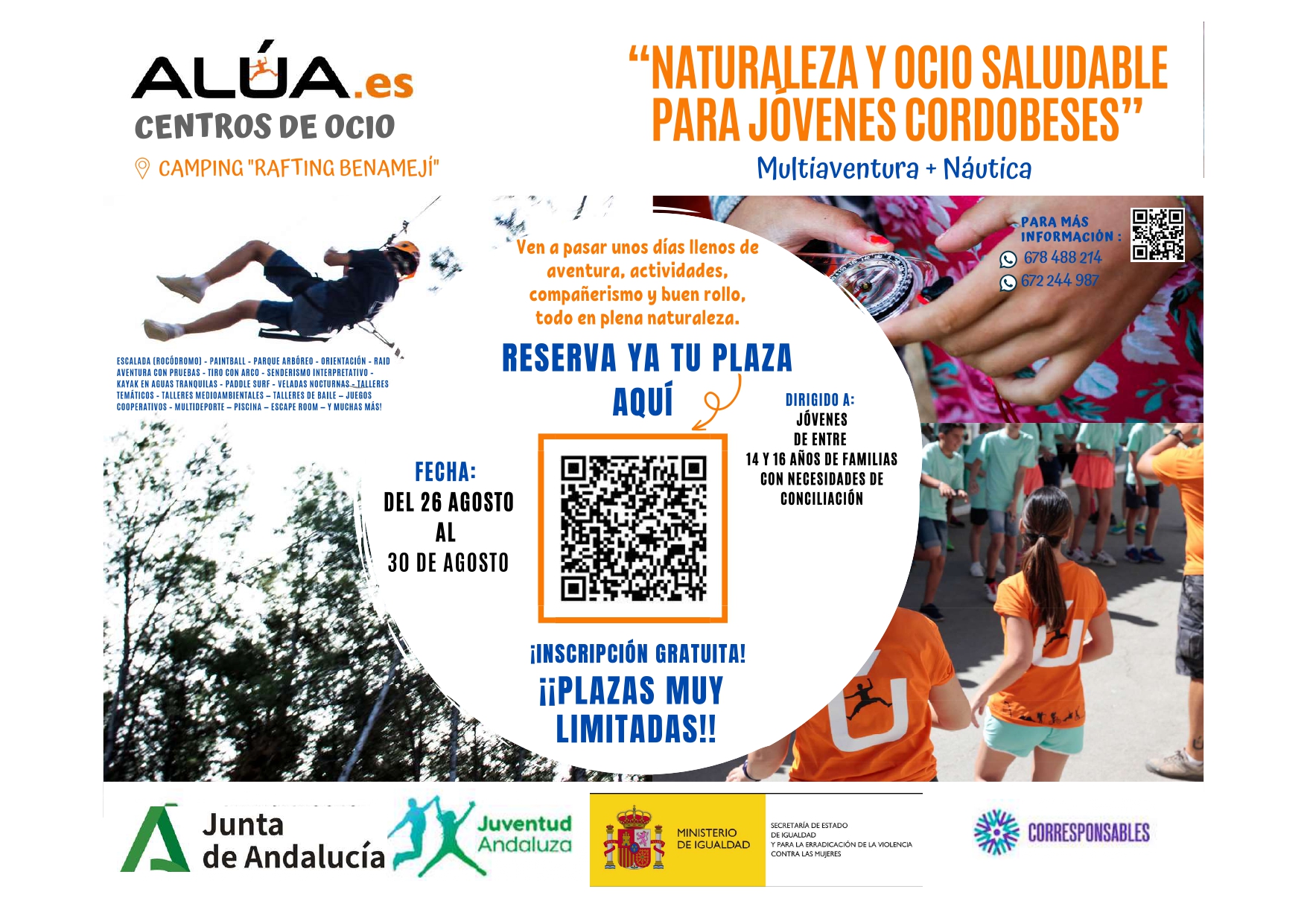 CAMPAMENTO – NATURALEZA Y OCIO SALUDABLE PARA JÓVENES CORDOBESES