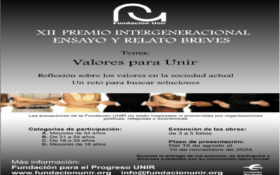 XII Premio intergeneracional de ensayo y relato breves «Valores para UNIR»